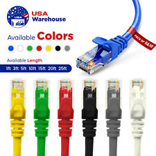 Cat6 Patch Cable 1ft to 25ft 5 & 10 Pack Lot Network RJ45 Ethernet Pure Copper picture