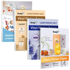 Koala Printable Vinyl Sticker Paper for LASER Printer Glossy/ Matte/ Clear Label picture