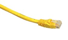 25 PACK LOT 50FT CAT6 Ethernet Patch Cable Yellow RJ45 550Mhz UTP 15M picture