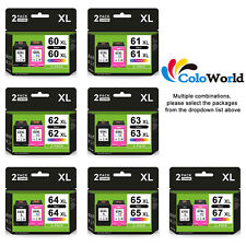 Ink Cartridges lot 60XL 61XL 62XL 63XL 64XL 65XL 67XL High Yield for HP Printer picture