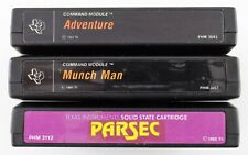 Texas Instruments Adventure, Munch Man, and Parsec Cartridges for TI-99/4A Used picture