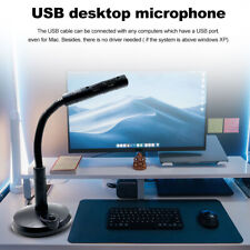 For PC Desktop Laptop USB Computer Mini Condenser Microphone Stand Recording Mic picture
