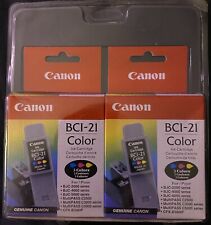 Canon Genuine OEM BCI-21 Color Ink Cartridge Twin 2 Pack NIP SEALED Tri-Color picture