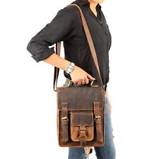 Handmade Leather Shoulder Satchel Messenger Crossbody case Tablet Bag For Women picture