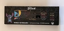 New Disney Stitch Wired Keyboard Ergonomic Design Noise Reduction Keycaps NEW picture