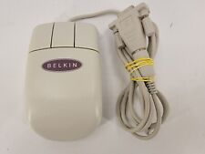 Vintage Belkin White 3-Button Wired USB Serial & PS/2 Mouse F8E201 TESTED WORKS picture