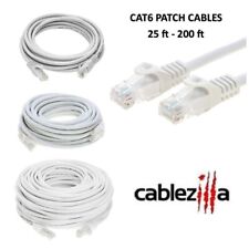 Cat6 White Patch Cord Network Cable Ethernet LAN RJ45 UTP 25FT- 200FT Multi LOT picture