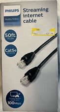 New Philips Audio Video Streaming Ethernet 50 Ft Cable 100 Mbps picture