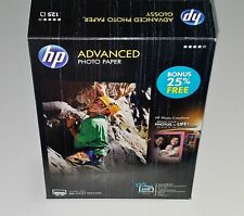 HP Advanced Photo Paper, Glossy, 4x6, 100 Sheets/Pack, GLOSSY w/ Extra 25 Sheets picture