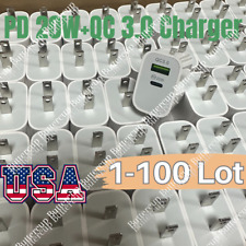 Bulk Lot 20W PD Fast Charger USB C Power Adapter Cube For iPhone 15 14 13 X iPad picture