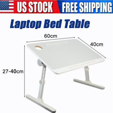 Laptop Bed Tray Desk, Height Angle Adjustable Laptop Bed Stand w/ Foldable Legs picture