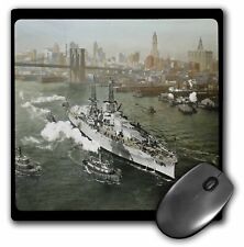 3dRose World War II American Battleship on the Hudson River New York City MouseP picture