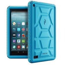 For Amazon Fire 7 (2017) Tablet Case Poetic Soft Silicone Protective Cover Blue picture
