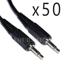 50 Pack Lot - 25ft 3.5mm Male M/M Mono Audio Cable Cord 1/8