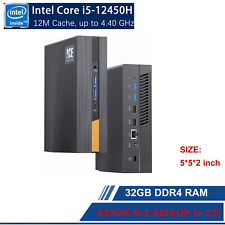 4K Mini PC Intel i5 12th-Gen 12450H 32GB DDR4 512GB SSD, WiFi 6/BT5.2/3-Screen  picture