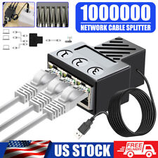 RJ45 Splitter Connector Adapter 1to3 Lan Ethernet Network Cable Support 1000Mbps picture