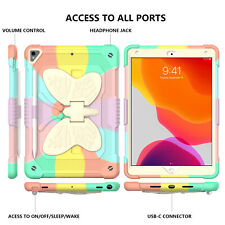 For iPad 9th Generation 10.2'' 2021 8th 7th Case Kids Butterfly Shockproof Case picture