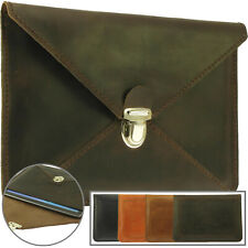 HAND-SEWN OF COWHIDE DURABLE BRIEFCASE STYLE CASE COVER FOR APPLE iPad TABLET picture
