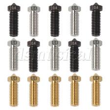3D Printer High Speed Nozzles M6 Hardened Stainless Steel 0.4mm 1.75mm Set of 15 picture