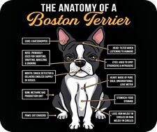 The Anatomy of a Boston Terrier Funny Computer / Laptop Mouse Pad picture