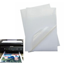 10X A4 Clear Sticker Paper Inkjet Printer Label Sheet Waterproof DIY Supplies picture