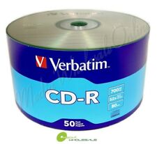 50 VERBATIM Blank 52X CD-R CDR Branded Logo 700MB Media Disc picture