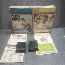 2pcs lot of atari 400 800 -Computer Games with box Fraction Fever Delta Drawing picture