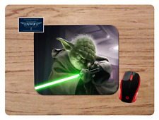 YODA WITH LIGHTSABER MOUSEPAD MOUSE PAD HOME SCHOOL OFFICE GIFT STAR WARS picture