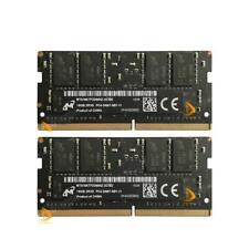 32GB Micron Kits 2x 16GB 2RX8 DDR4 PC4-2400T PC4-19200S SODIMM Laptop Memory RAM picture