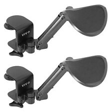 VIVO Black Universal Clamp-on Adjustable Ergonomic Arm & Wrist Rest Pad - 2 Pack picture