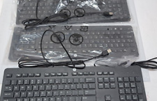 3X Genuine HP Slim USB Keyboards 2 each 803181-001, 1 each PH0U picture