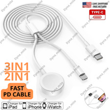 PD Type C Magnetic 2/3 in 1 Charging Charger Cable For Apple Watch iWatch iPhone picture