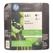 HP 64XL High Yield Original Inkjet Cartridge, Black/Tri-Color, 2 Pack picture