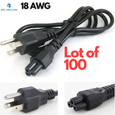 Lot of 100 3ft 3 Prong Mickey Mouse AC Power Cord Gateway LCD Monitor 3 pin picture