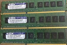 Lot Of 3 Actica 4GB DDR3-1333 UNB ECC Memory ACT4GHU72D8H1333H (3x4Gb=12Gb) picture