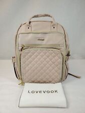 Lovevook Women's Beige Separate Compartments Adjustable Strap Laptop Backpack picture