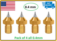 pack of 4  V6 Nozzle Set M6/1.75mm 0.4 mm Removable Tips For E3D V6 Hot End. picture