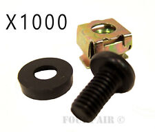 1000 Pack Lot - M6 Rack Mount Cage Nuts, Screws, & Washers - Square Clips Server picture