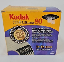 Kodak CD-R Ultima 80 min Box of 10 Silver & Gold BRAND NEW SEALED CDR picture
