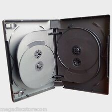 New 2 Pk MegaDisc Black Multi DVD Case Box 33mm 10 Discs Holder W Flap Premium picture
