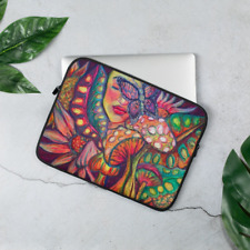 Gaia Mushroom Goddess Psychedelic Art Laptop Sleeve picture