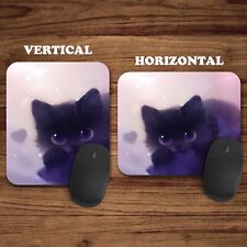 Cat Kitten Cute Adorable Heart Mouse Pad Mat Mousepad Office School Gaming picture