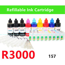 9 Empty Refillable Ink Cartridge kit for Stylus Photo R3000 Printer T157 157 picture