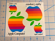 Vintage Apple Rainbow Logo Stickers picture