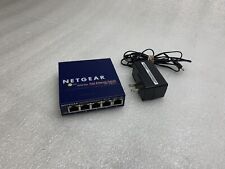 Netgear ProSafe FS105 v2 5-Port 10/100 Ethernet Switch Powers On AS-IS w Adapter picture