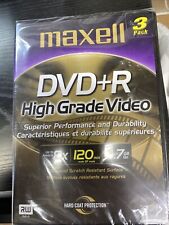 Maxell 3 Pack DVD+R High Grade Video~Advanced Scratch Resistant Surface picture