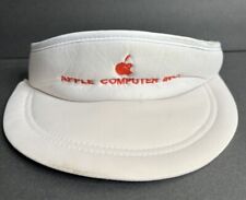 Apple Computer Inc Sun Visor Red Logo White Hat Adjustable Strap Nissin READ picture