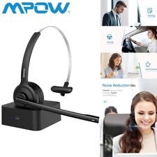 Mpow M5 Pro Bluetooth Headset Noise Cancelling Office Driver Trucker Headphones picture