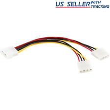 4-pin Molex Male to 2x Female Power Y-Splitter Cable IDE IP4 Extension Adapter picture