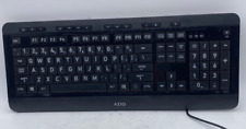 Azio KB505U Tri-Colors Vision Large Print  Wired  Black Keyboard picture
